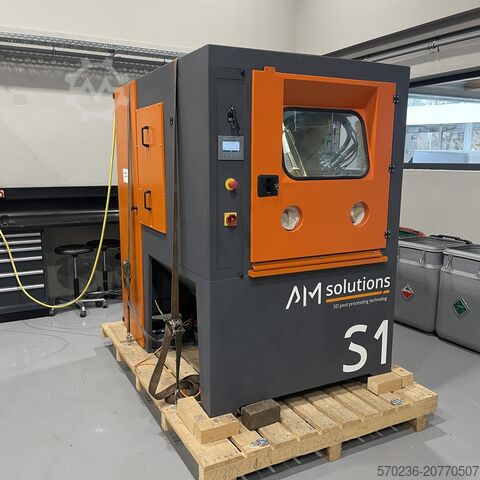 Teleskoparmstapler  Rösler S1 Strahlanlage Drehkorb