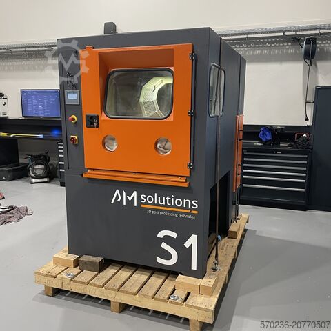 Teleskoparmstapler Rösler S1 Strahlanlage Drehkorb