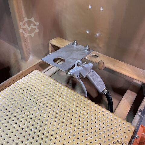 Teleskoparmstapler Rösler S1 Strahlanlage Drehkorb