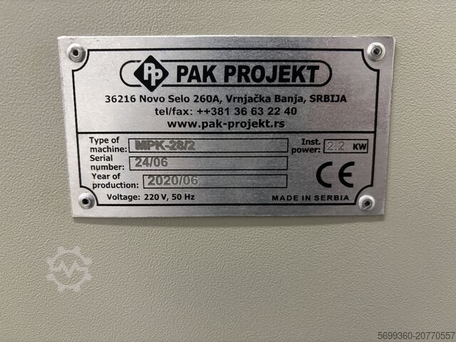 Maschine zur Herstellung von Papiertüten Pak Projekt MPK-28/2