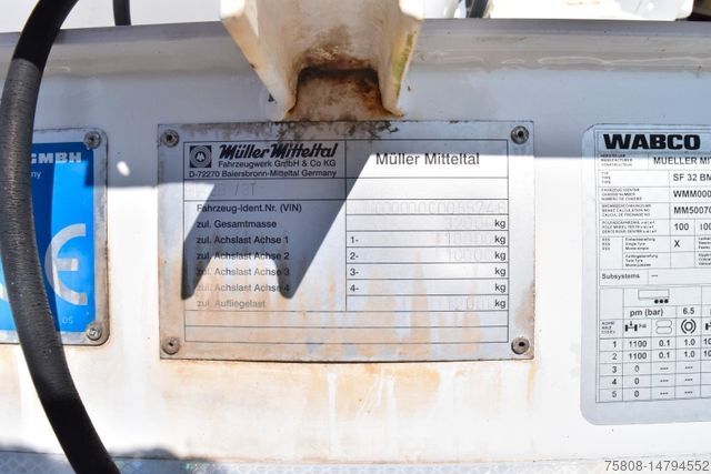 Auflieger MÜLLER-MITTELTAL Mitteltal SF32 BM/BT Liebherr 10m³ Lift