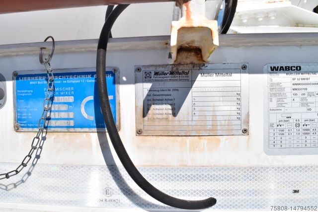 Auflieger MÜLLER-MITTELTAL Mitteltal SF32 BM/BT Liebherr 10m³ Lift