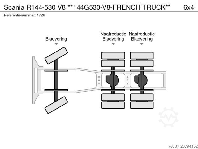 Heavy load Scania R144-530 V8 **144G530-V8-FRENCH TRUCK**