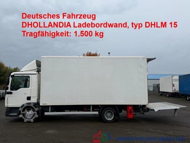 Transporter mit Koffer MAN TGL 8.190 LBW DHOLLANDIA 1.500 Kg + Seitentür BC