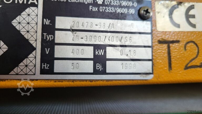 Cleated conveyor belt SCHUMA ZN-3000/400/S6