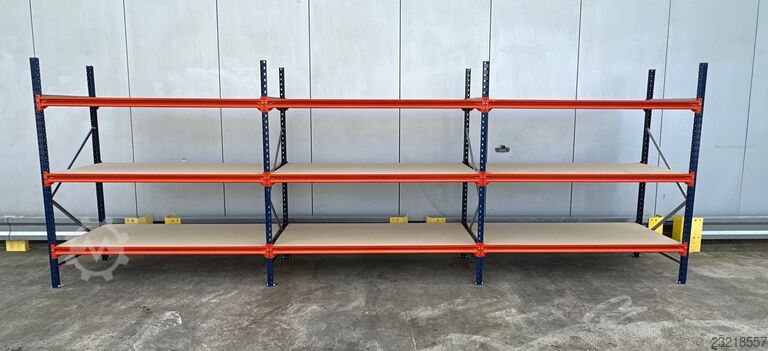 Weitspannregal ca. 57 lfm. Weitspannregale H: 200 cm T: 80 cm , 400 kg Fachlast , 3 Ebenen