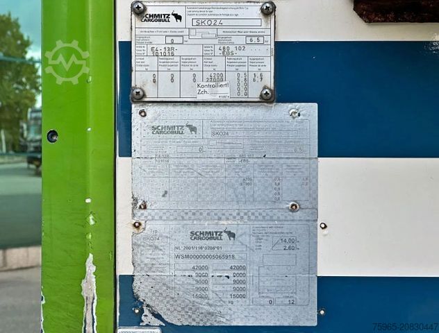 Kühlauflieger SCHMITZ CARGOBULL SKO 24 THERMO KING SLX 200 ONLY 3645 ENGINE HOUR