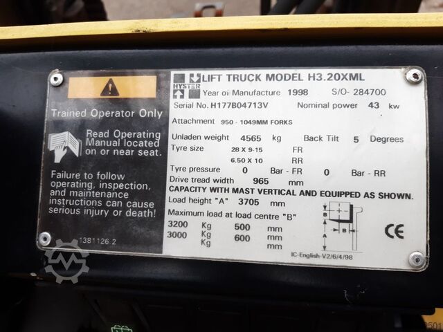 Hyster H3.20XML Diesel H3.20XML HYSTER H3.20XML
