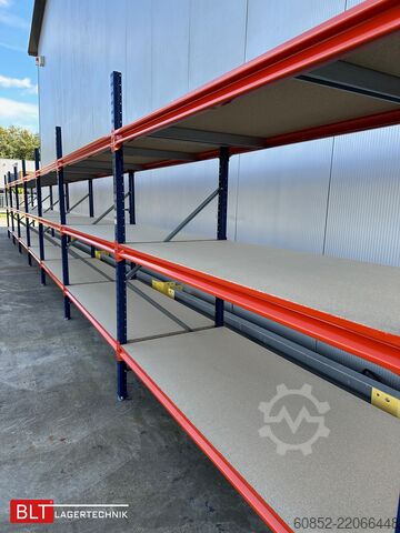 Wide span storage rack ca. 28,55 lfm. Weitspannregale H: 200 cm T: 80 cm , 400 kg Fachlast , 3 Ebenen