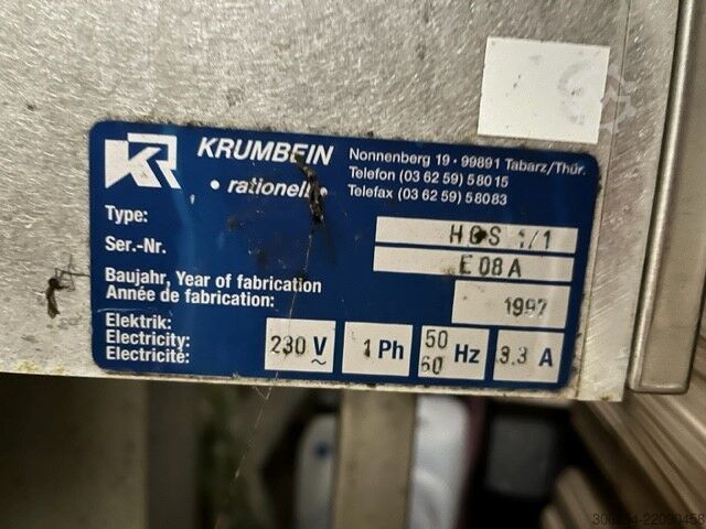 Horizontal bread roll slicing machine Krumbein HGS 1/1