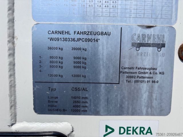 Auflieger mit Walkingfloor CARNEHL CSS/AL Schubboden Liftachse JOST Achsen