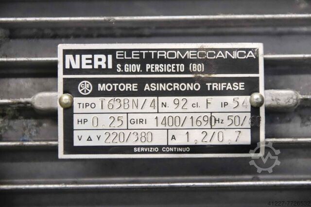 Gear motor 0.18 kW 105 rpm Neri T63BN/4