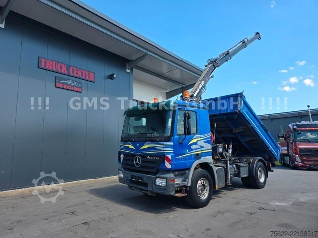 Three-sided tipper truck MERCEDES-BENZ Actros 1844 / EPS /Meiller/TÜV/ Kran FUNK