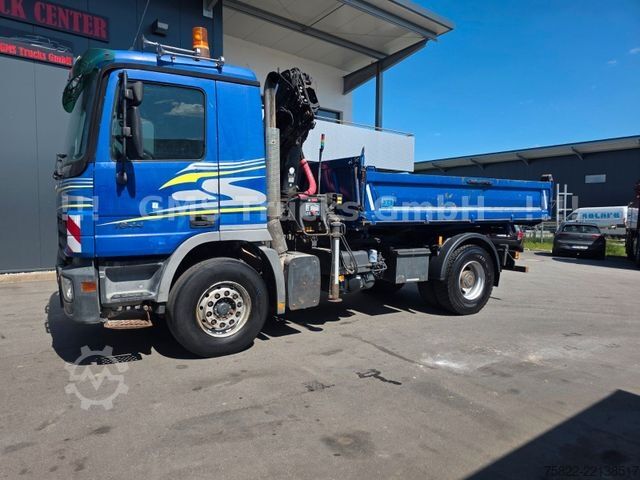 Three-sided tipper truck MERCEDES-BENZ Actros 1844 / EPS /Meiller/TÜV/ Kran FUNK