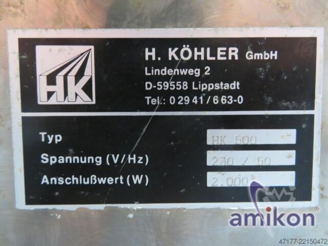 Köhler salt spray chamber corrosion test chamber HK500, retrofitted with modern Comfort control syst Köhler Salzsprühkammer