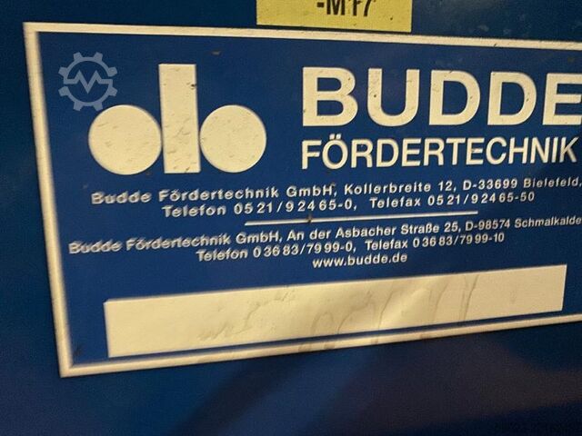 Infeed and outfeed device with belts Budde 