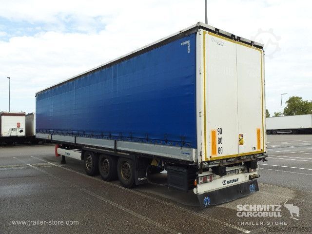 Auflieger mit Pritsche & Plane Krone Semitrailer Curtainsider Dropside