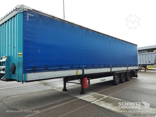 Auflieger mit Pritsche & Plane Krone Semitrailer Curtainsider Dropside