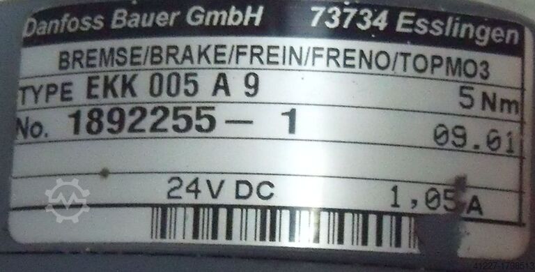 Getriebemotor 0,37 kW 33 U/min BAUER BG20-11