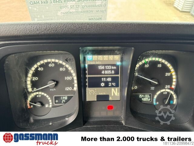 Tipper truck Mercedes-Benz Arocs 2545 L 6x4 HAD, Kran Palfinger PK19.001