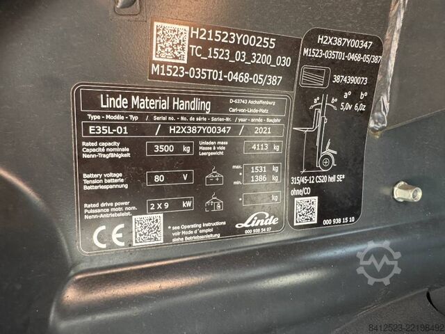 Forklift Linde E 35 L Container