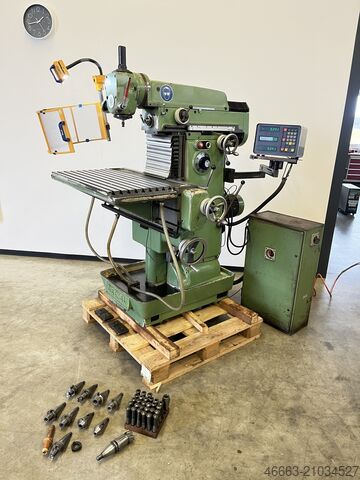 Milling machine + safety guard + digital readout + accessories Deckel FP3