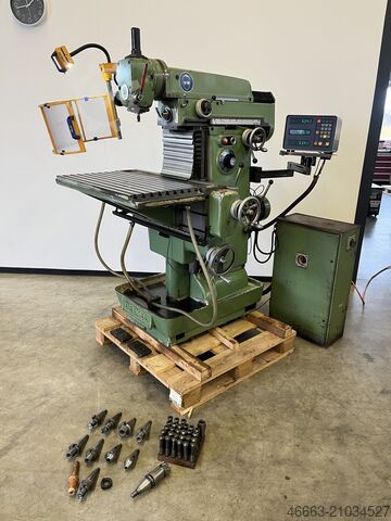 Milling machine + safety guard + digital readout + accessories Deckel FP3