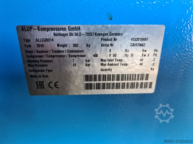 Schraubenkompressor ALUP Allegro 14