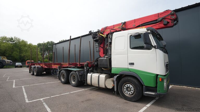 Crane truck Volvo FH 460 6x4 combi with Palfinger SRX 47 crane an...