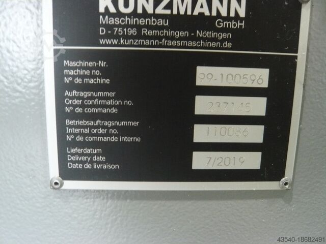 Milling machine Kunzmann WF400M