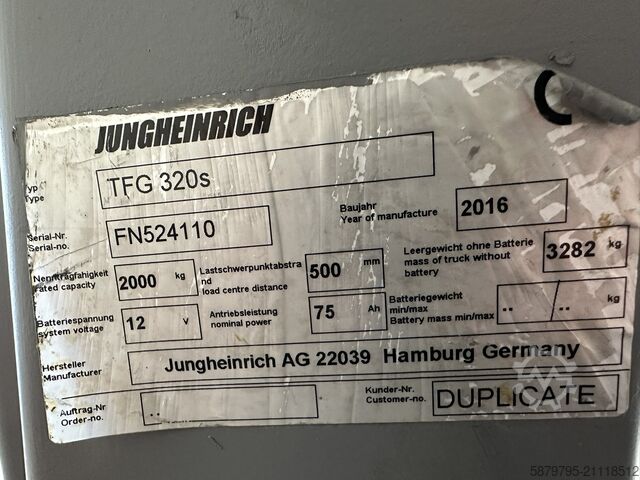 Gabelstapler Jungheinrich TFG 320s | 2000kg | 4400mm | Bj. 2016