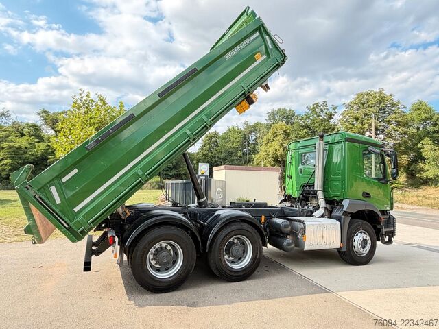 Three-sided tipper truck MERCEDES-BENZ Arocs 2646 6x4 MEILLER Kipper 15TKM AHK