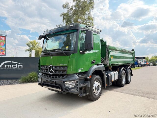 Three-sided tipper truck MERCEDES-BENZ Arocs 2646 6x4 MEILLER Kipper 15TKM AHK