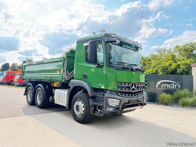 Three-sided tipper truck MERCEDES-BENZ Arocs 2646 6x4 MEILLER Kipper 15TKM AHK