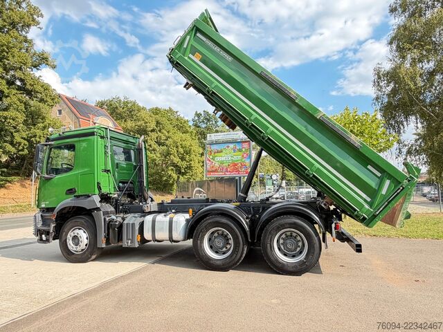Three-sided tipper truck MERCEDES-BENZ Arocs 2646 6x4 MEILLER Kipper 15TKM AHK