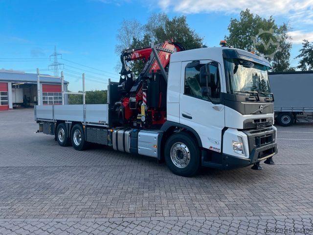 LKW mit Pritsche (offen) VOLVO FMX 500  FASSI Ladekran F545 JIB & Winde Sofort