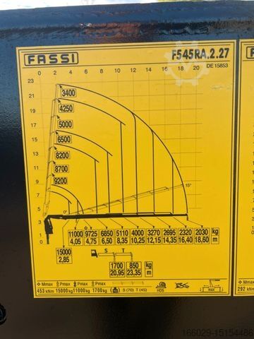 LKW mit Pritsche (offen) VOLVO FMX 500  FASSI Ladekran F545 JIB & Winde Sofort