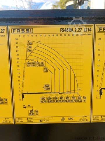 LKW mit Pritsche (offen) VOLVO FMX 500  FASSI Ladekran F545 JIB & Winde Sofort