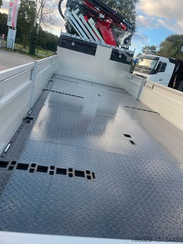 LKW mit Pritsche (offen) VOLVO FMX 500  FASSI Ladekran F545 JIB & Winde Sofort