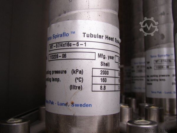 Wärmetauscher Tetra Pak Spiraflow MT57