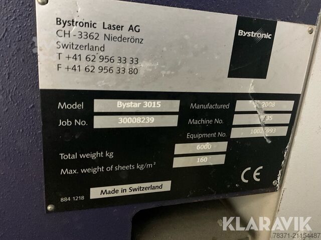 Laserschneidmaschine Bystronic Bystar 3015 Bystar 3015