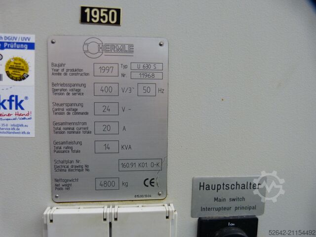 Universal-Fräsmaschine HERMLE U 630 S