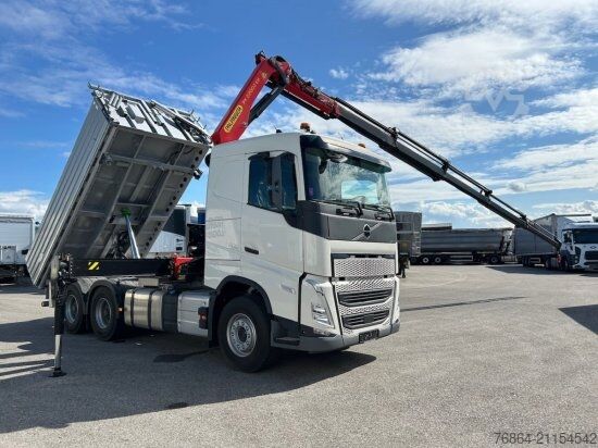 Dreiseitenkipper LKW VOLVO FH 500 3-SEITEN KIPPER MIT PALFINGER PK22002EH, RETARDER