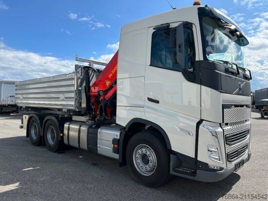 Dreiseitenkipper LKW VOLVO FH 500 3-SEITEN KIPPER MIT PALFINGER PK22002EH, RETARDER