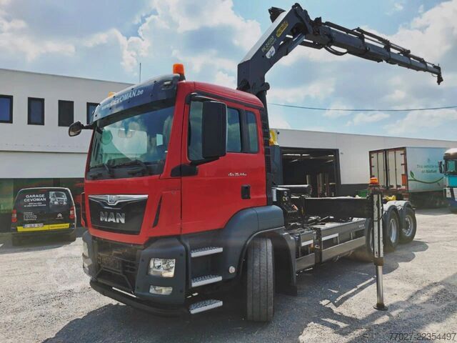 Hook arm system MAN TGS 35.440 8x4 tridem hooklift + Crane Palfinge...
