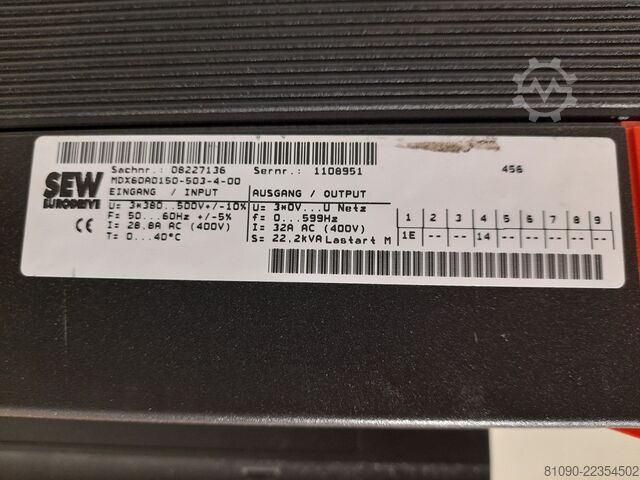 15kW inverter SEW-EURODRIVE SEW-EURODRIVE MDX61B-0150-503-4-00