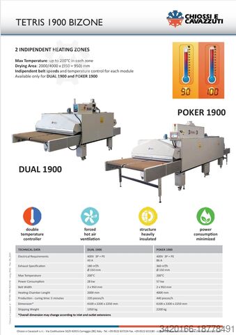 Digital printing machine Chiossi e Chiavazzuti Poker 1900