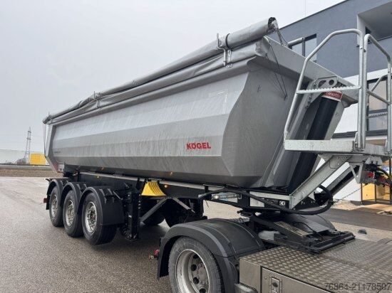 Tipper semitrailer KöGEL KIPPMULDE 25M³, STAHL-LIGHT CHASSIS, LIFTACHSE, ROLLPLANE ,5 STüCK
