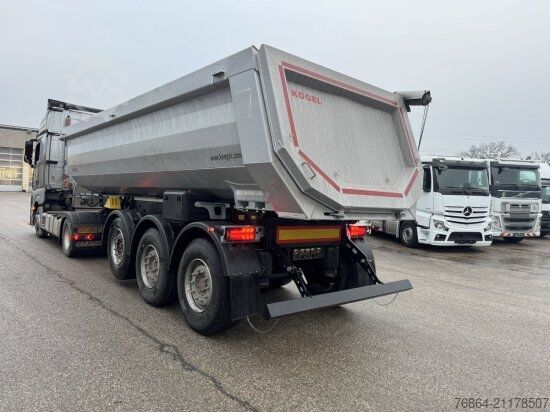 Tipper semitrailer KöGEL KIPPMULDE 25M³, STAHL-LIGHT CHASSIS, LIFTACHSE, ROLLPLANE ,5 STüCK