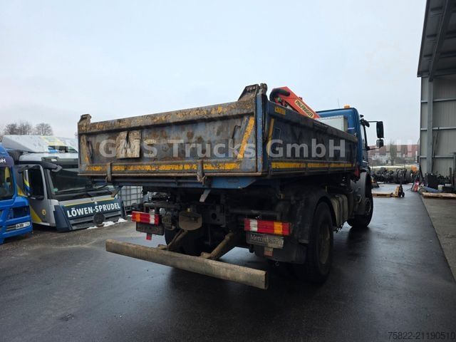 Dreiseitenkipper LKW MERCEDES-BENZ Axor 1829 / 13m Palfinger Kran FUNK / Meiller